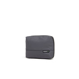Mueslii tech case, made of PU coated waterproof nylon, color grey, side view.